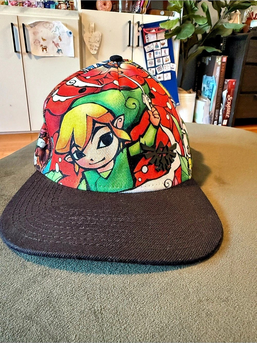 Legend of Zelda Wind Waker All Over Print Snapback Hat Toon Link Hylian Crest